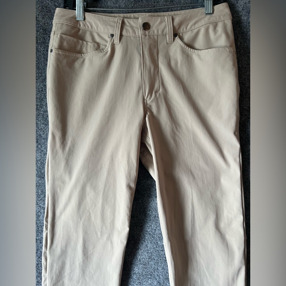 Lululemon ABC Warpstreme Men’s Chino Pants khaki tan Performance Tech Stretch 30 - Picture 2 of 16